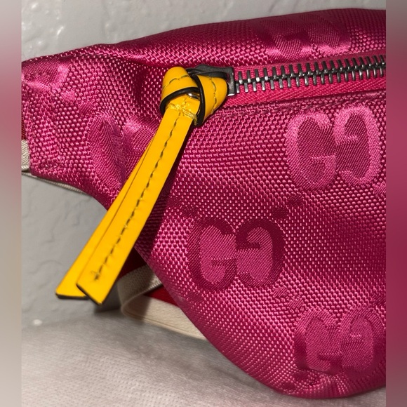 GUCCI SYLVIE SIGNATURE PINK GG FANNY PACK BELT BAG GIRLS WEB STRIPE WAIST STRAP - Picture 6 of 15